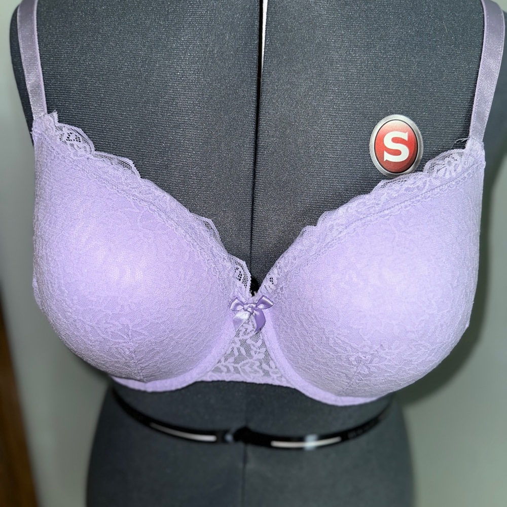 Savage X Lavender Lace Underwire Bra and thong NWT